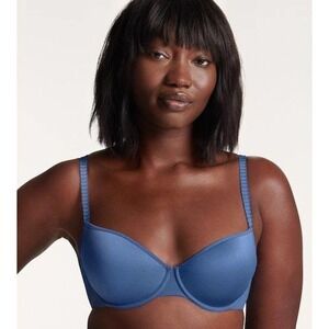 ThirdLove 24/7 Classic Underwire Pleated Strap T-Shirt Bra Twilight Blue 32C½